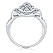 BERRICLE Sterling Silver Navette Cubic Zirconia CZ Statement Art Deco Fashion Ring for Women, Rhodium Plated Size 4-10
