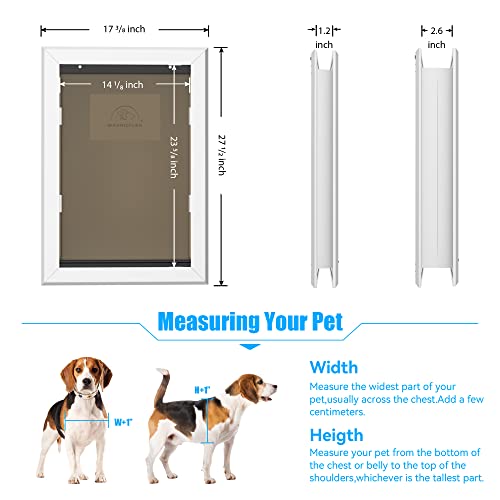 MAVRICFLEX Weatherproof Dog Door with Sliding Lock Panel, Energy