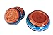 Canyon Cactus Ceramics Spanish Terracotta Set Of 3 Small Dipping Bowls, Blue