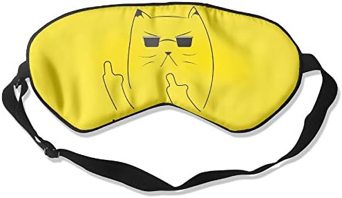 KOLP I Do What I Want Cat Super-smooth Eye Mask Natural Silk Sleep Mask Soft Blindfold Eyeshade Comfortable Eyepatch With Adjustable Head Strap For Women Men And Youth