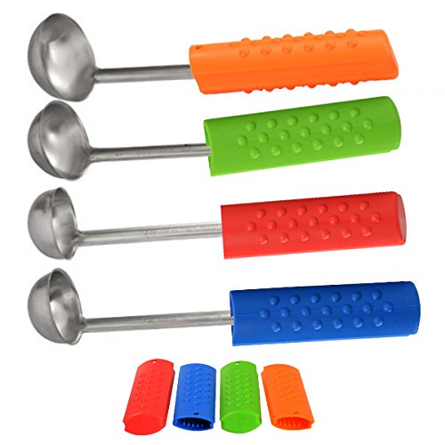 Silicone Pot Handle Sleeve for metal and composite handles Set of 4