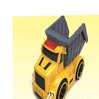 Simply Works Imports Toy Dump Trucks for Boys and Girls Age 3, 4, 5| Construction Push and Go Friction Power| Toddler Yellow Dump Truck Light Up with Sound