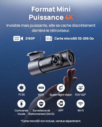 70mai M310 Plus 4K Mini WiFi Dash Cam