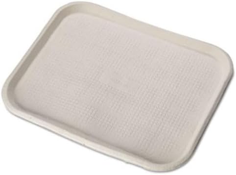 HUHFARM Savaday Molded Fiber Food Trays, 14 Inches x 18 Inches, White, Rectangular