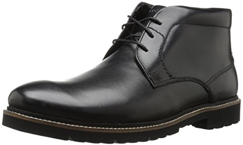 Rockport Men's Marshall Chukka Chukka Boot, Black Leather, 10 M US