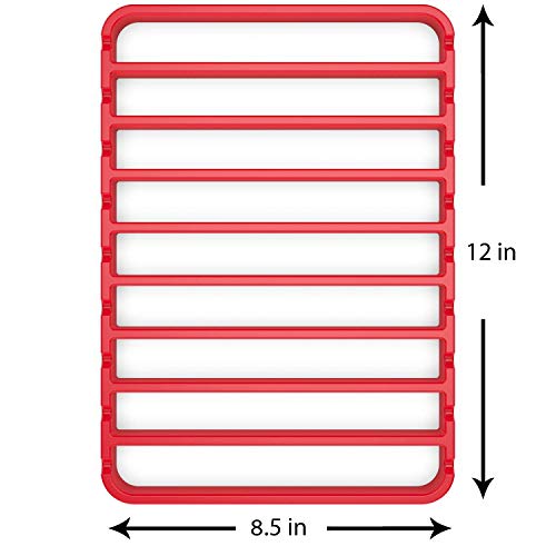 STAN BOUTIQUE Silicone Roasting Rack for 13x9 Oven Pans - Nonstick Baking/Drying/Cooling Rack Fits S - //coolthings.us