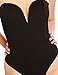 May&Maya Women's Strapless Plunge Neck Bodysuit (XS, Black)
