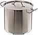 Update International 16 Qt Stainless Steel Stock Pot w/Cover, silver, SPS-16
