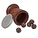 Handmade Wooden Dice Shaker Set - Includes Five Wooden Dice - Dice Game Set for Families