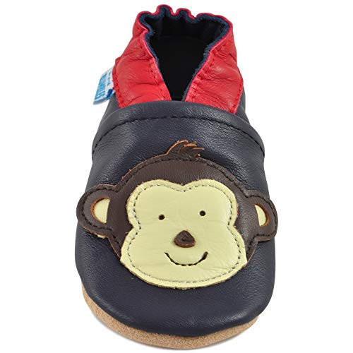image for Juicy Bumbles Soft Leather Baby Boy Shoes - Baby Shoes with Suede Sole