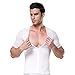 Hanerdun Mens Compression Body Shaper Shirt With Zipper Abs Abdomen Slim, White, M
