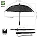 ZEKAR 54/62/68 Inch Windproof Large Golf Umbrella, Oversized Double Canopy Vented Waterproof Stick Umbrellas Automatic Open for Men Women, Including Wooden Handle Version
