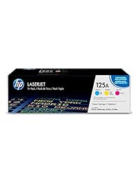 HP 125A (CE259A), 3 cartuchos de tóner LaserJet originales en color cian, magenta y amarillo