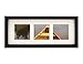 BorderTrends Echo 6x15-Inch Multi Opening Collage Photo Frame for 4x4-Inch Photos, Black