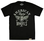 Wicked Quick American Racing Custom Wheels Tee Shirt (Color Black, Size XL)