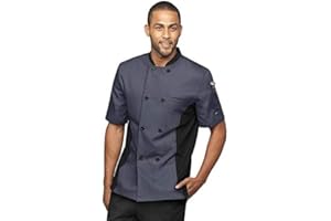 UA CHEF Men’s Chef Coat with Mesh Side Panels (S-3X, 6 Colors)