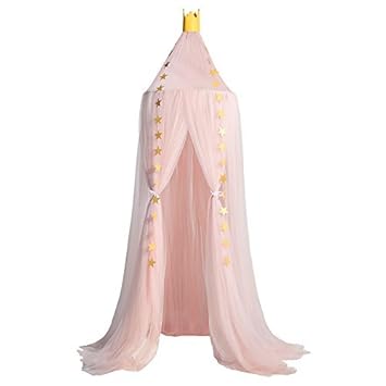 Nibesser Baldachin für Kinder/Babys 100% Polyester Gewebe Romantischer Betthimmel Moskitonetz Kinderbett für Kinderzimmer Hoh