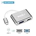USB- C to HDMI VGA Adapter for Essential Phone,Phizli 2 in 1 USB 3.1 Type C to VGA HDMI 4K UHD Converter Adaptor Dual Screen
