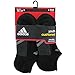 adidas Kids-Boy's/Girl's Cushioned No Show Socks (6-Pair), Black/Graphite/Phantom, Medium