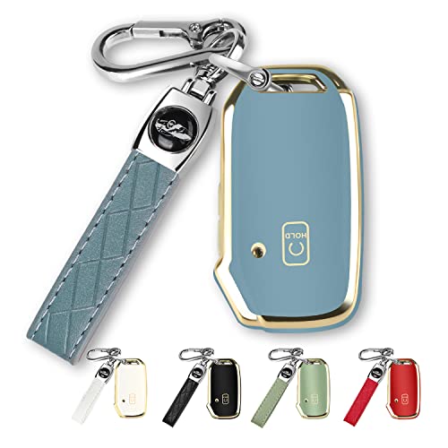 QBUC for KIA Key Fob Cover Case with Keychain for 2019 2020 2021