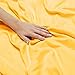 Nestl Yellow Duvet Cover Queen Size - Soft Double Brushed Queen Duvet Cover Set, 3 Piece, with Button Closure, 1 Duvet Cover 90x90 inches and 2 Pillow Shams