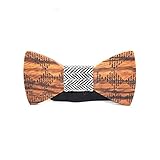 Men's Wooden Bow Tie Wood Wedding Bowtie Best Gift Choice (4)