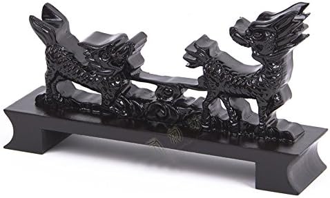 Resin Samurai Sword Katana Wakizashi Tanto Black Kylin Shape Holder Stand Display Small Size