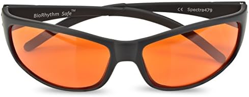 Blue Blocking Amber Glasses for Sleep - BioRhythm Safe(TM) - Nighttime Eye Wear - Special Orange Tinted Glasses Help You Sleep and Relax Your Eyes