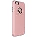 iPhone 6s Plus Case, iVAPO [Shock-Absorption] iPhone 6 Plus Case Rose Gold, Soft TPU Bumper with Delicate Embossed Texture PC Dual Layers Case for iPhone 6 Plus / 6s Plus 5.5 Inch (MM615) (Rose gold)