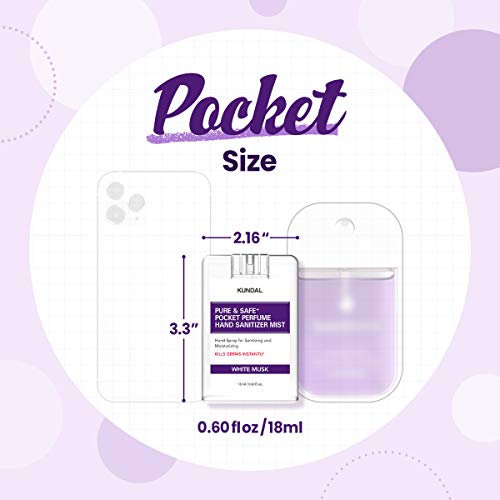 Kundal Mini Hand Sanitizer Spray bulk, Pocket Sanitizer with 70 of