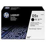 New-HP CE505XD - CE505XD (HP 05X) High-Yield Toner, 6,500 Page-Yield, 2/Pack, Black - HEWCE505XD