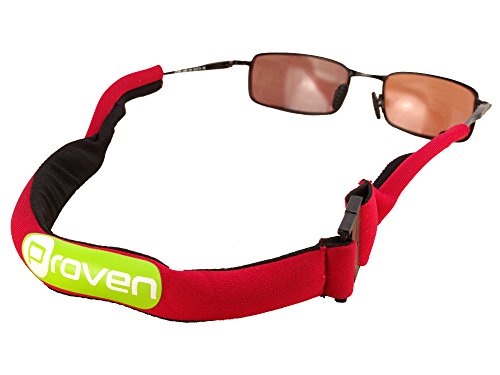 Premium Floating Sunglass Strap; Highly Visible Neoprene Sunglass Holder that Floats; Suitable for Men, Women and Kids (Red) - Thumbnail 7
