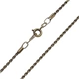 Beadaholique Antiqued Brass Rope Chain Necklace With Clasp - 1.8mm / 18 Inches
