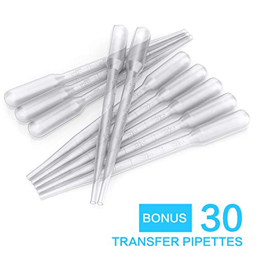 30 PCS Petri Dish Set with Lids - 90mm x 15mm - Vented - Plastic, Sterile Petri Dishes with 30 Plastic Transfer Pipettes (3mm) - Perfect Kit for School Science Fair Project and Party