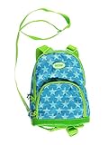 Nuby  2 in 1 Quilted Backpack Harness, Turquoise Stars, Child Leash, Baby Walking Safety Harness, Kid Backpack with Tether, Toddler Travel, Wrist Leash