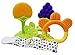 Ike & Leo Teething TREES -Baby Infant and Toddler Toys, Best for Sore Gums Pain Relief, Eco Friendly BPA Free & Freezer Safe, Set of 4 Silicone Teethers WITH Pacifier Clip