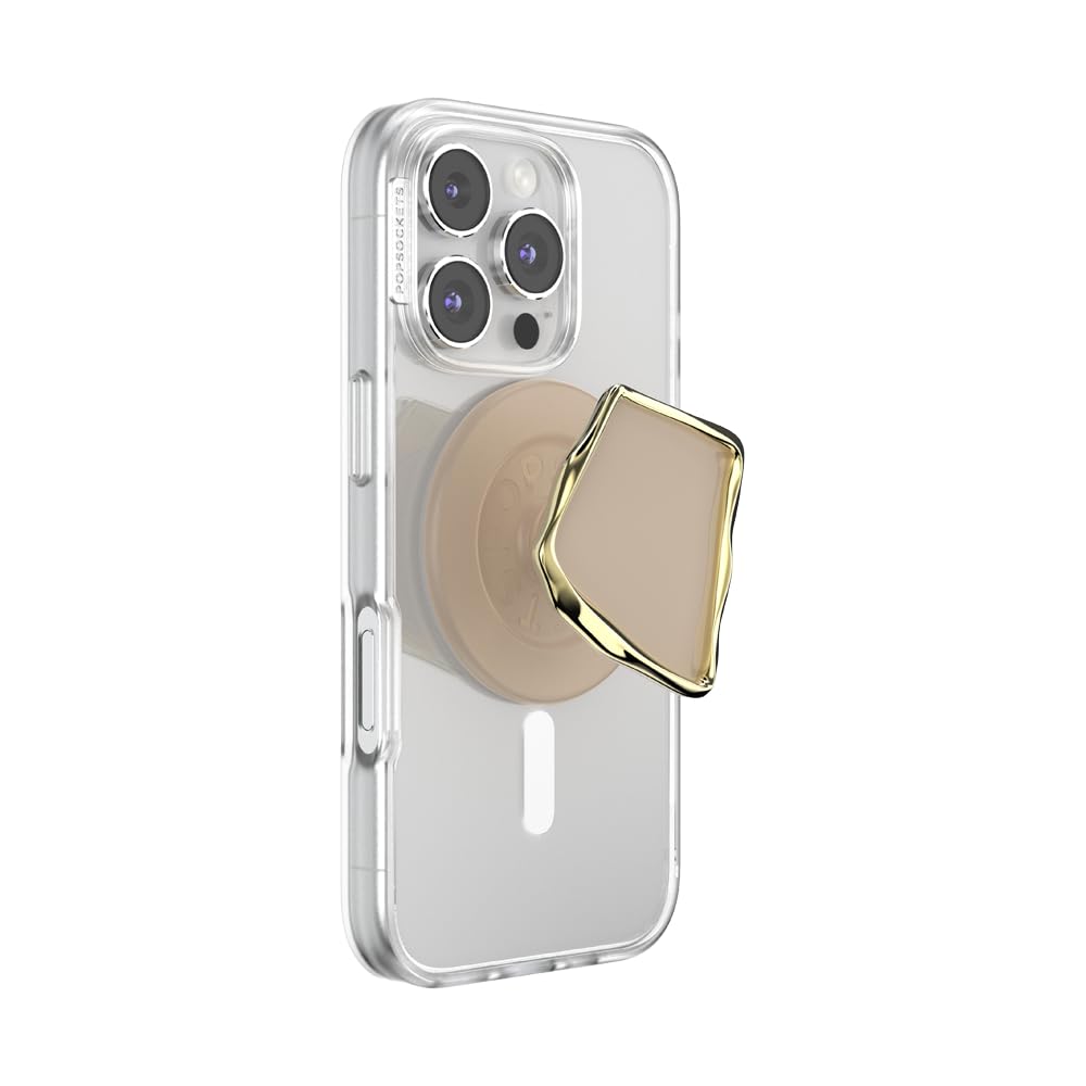 PopSockets Phone Grip for MagSafe, Magnetic Holder, Phone Stand, Crystal - Enamel Latte Cut