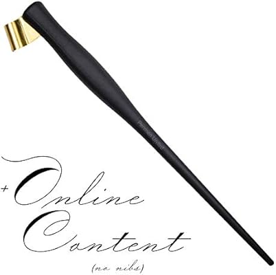 Matte Black Calligraphy Oblique And Straight Pen Nib Holder With Brass Flange By Alpha Pens Matte Black Amazon Com Au Office School Supplies