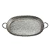 Mud Pie Scalloped Galvanized Tin Decorative Serving Tray