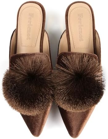 Amazon.com | Fericzot Slip On Loafers Womens Embroidery Mule Shoes