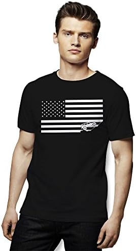 Jeep Cherokee XJ USA Flag Man's T-Shirt Medium Black