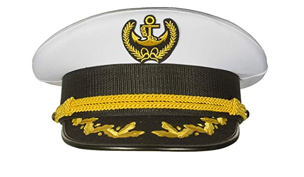 Deluxe Men's Captain Skipper Yacht Hat 