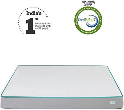 Nubliss NX Gen 6-inch Queen Size Memory Foam Mattress with Cooling Gel  (White, 75x60x6)