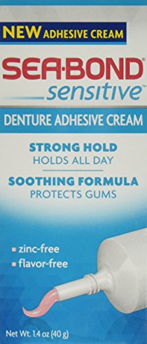 Sea-Bond Sensitive Denture Adhesive Cream, 1.4 Ounce