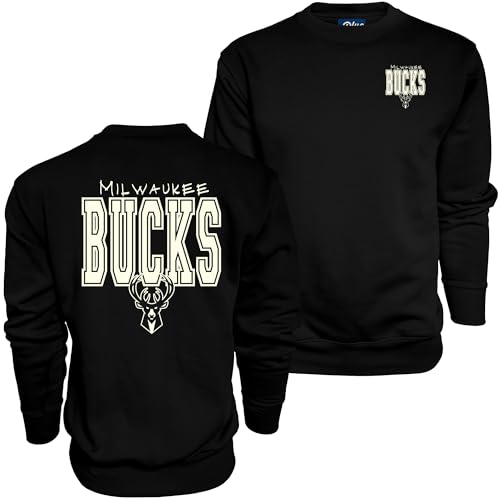 Blue 84 Milwaukee Bucks NBA Officially Licensed Crewneck Sweatshirt Pop Echo Bl…