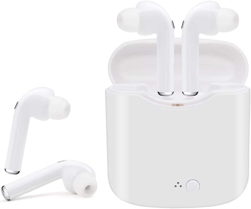 Bluetooth Headphones, Wireless Earbuds with Stereo, Built-in-Mic & Charging Case Compatible with Phone X 8 7 6S Plus 6s, and More