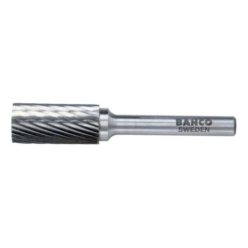 Bahco A1225M08 Cylindrical Medium Rotary Burr, 0 V, Silver, 12 x 65 x 8 mm