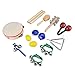 INNOCHEER Kids Musical Instruments Tambourine Set, ASTM Certified, FDA Approved, Toddler Percussion Toy Rhythm Band Set Musical Toys for Boys and Girls with Storage Bag