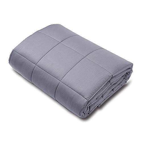 GSLE Weighted Blanket (Grey, 60"x80" Queen Size 20 lbs), Hypoallergenic