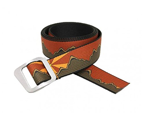 Dakota Aluminum Slide Web Belt in Colorful Patterns Made in USA by Thomas Bates (Sunrise)